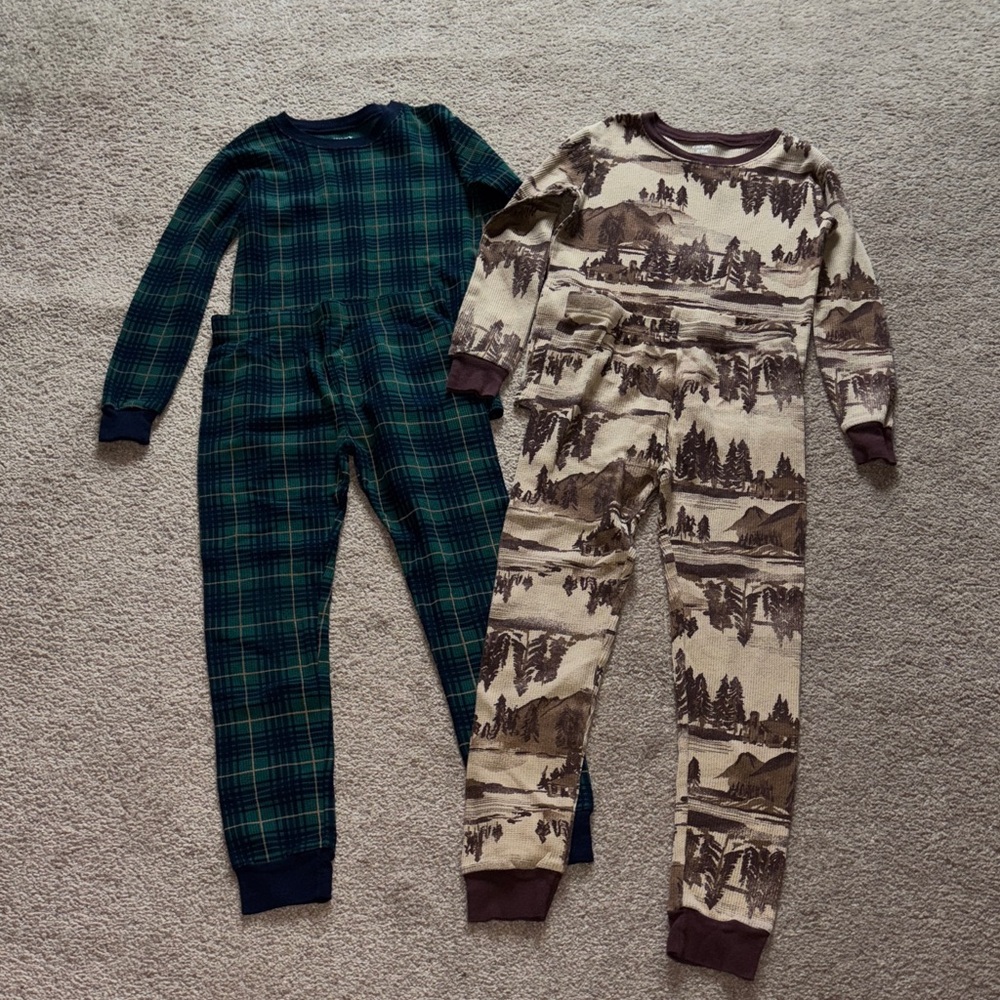 Carter's Green and Navy Pajama Top